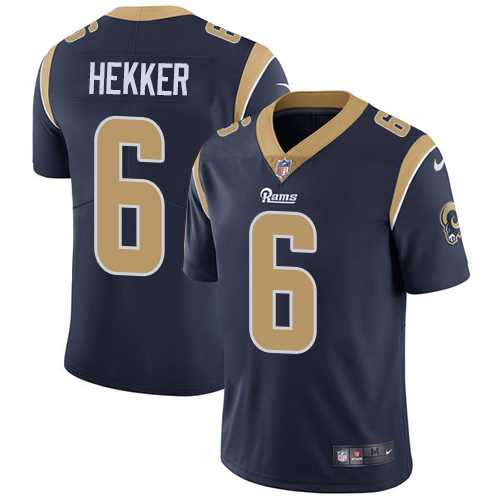 Nike Los Angeles Rams #6 Johnny Hekker Navy Blue Team Color NFL Vapor Untouchable Limited Jersey,We sell and wholesale Nike Los Angeles Rams #6 Johnny Hekker Navy Blue Team Color NFL Vapor Untouchable Limited Jersey on line form chian!